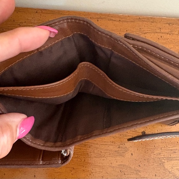 Coach Signature Brown and Tan Wallet - Picture 6 of 6